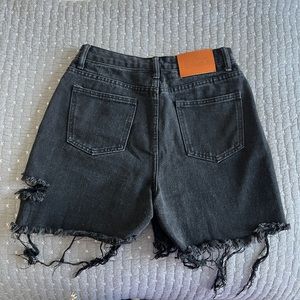 Princess Polly Black Denim Shorts